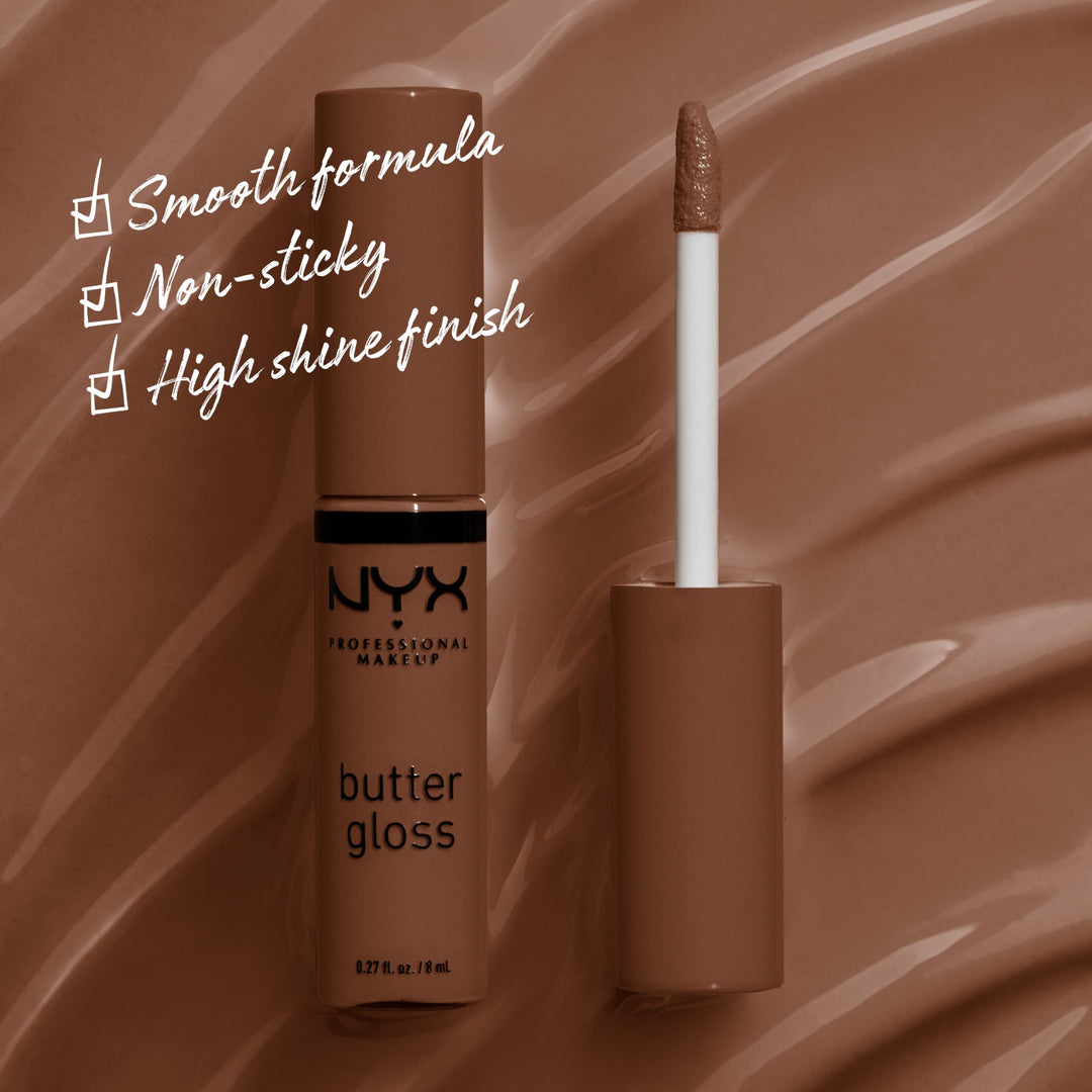 Butter Gloss Brown Sugar, Non-Sticky Lip Gloss - Fudge Me (Warm Brown)