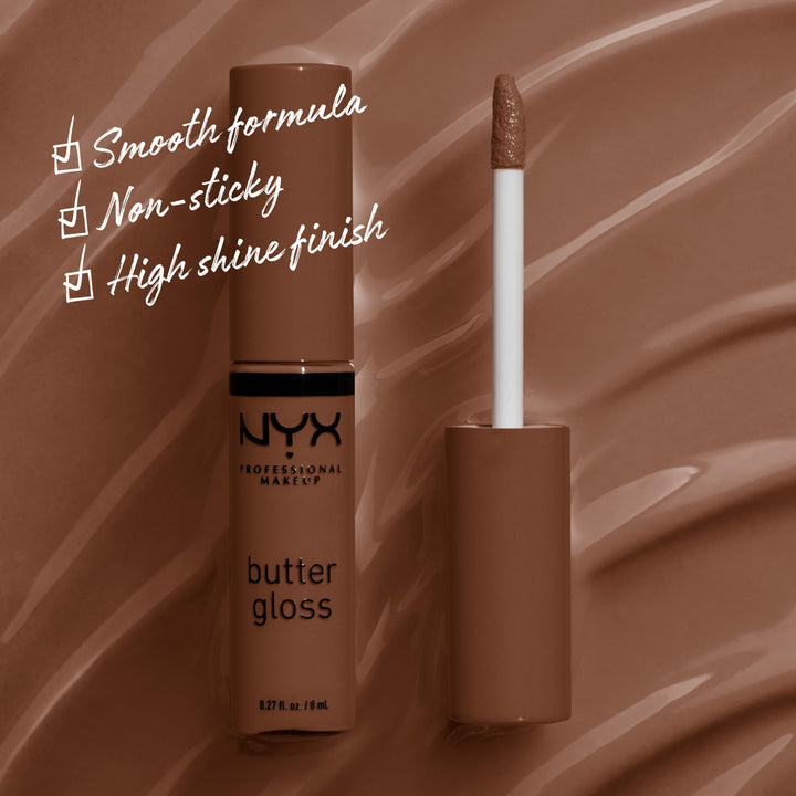 Butter Gloss Brown Sugar, Non-Sticky Lip Gloss - Fudge Me (Warm Brown)
