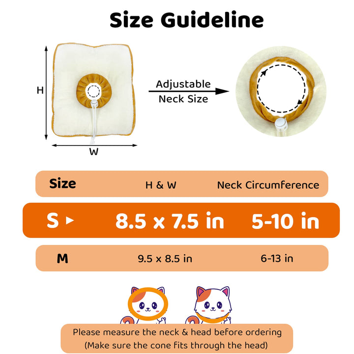 Adjustable Cat Cone Collar Soft, Cat Recovery Collar, Cone for Cat After Surgery, Cat Neck Cone, Elizabethan Collar for Cat and Kitten