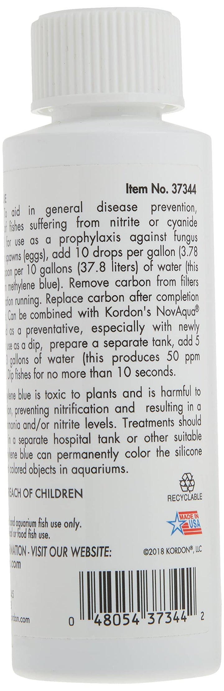 Methylene Blue Disease Preventative – Safe for Freshwater & Saltwater Aquariums, Prevents Fungal Infections & Treats Parasites, Reduces Fish Stress, 4-Ounces
