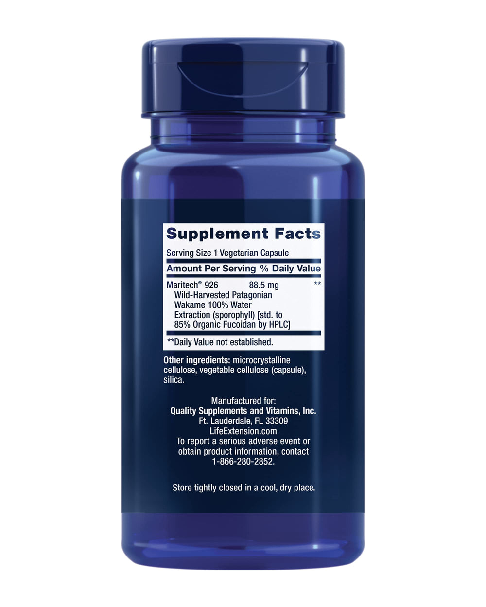 Optimized Fucoidan with Maritech 926 - Fucoidan Supplement - Wild-Harvested Wakame from Ocean Extract for Immune Health Support - Non-GMO, Gluten-Free, Vegetarian - 60 Capsules