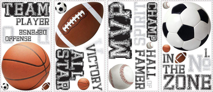 RMK1705SCS All Star Sports Saying Peel and Stick Wall Decals 10 inch x 18 inch