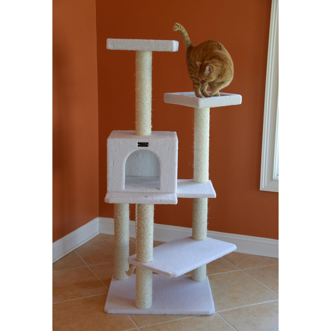 B5701 57-Inch Cat Tree, Ivory