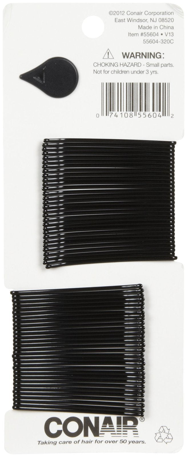 Bobby Pins Curved Black - 60 CT