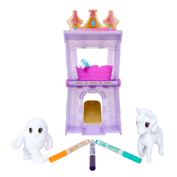 Scribble Scrubbie Peculiar Pets, Palace Playset with Yeti & Unicorn Toys, Kids Gifts for Girls & Boys, Ages 3, 4, 5, 9