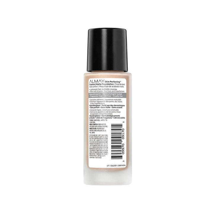 Skin Perfecting Comfort Matte Foundation, Hypoallergenic, Cruelty Free, -Fragrance Free, Dermatologist Tested Liquid Makeup, Cool Nude
