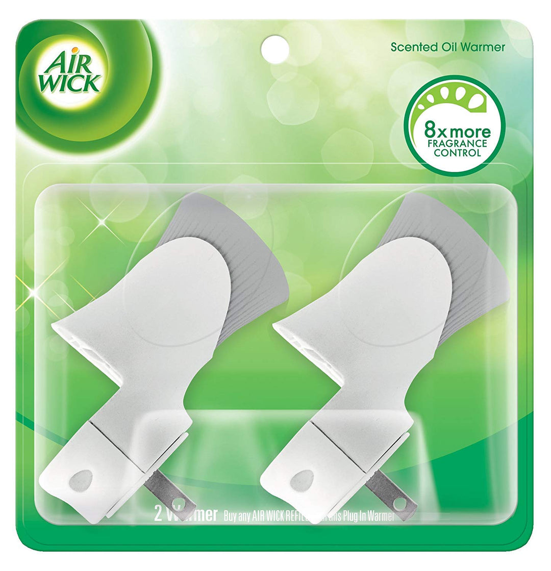 plug in Scented Oil Warmer, White, Essential Oils, Air Freshener, 2 Count (Pack of 1)