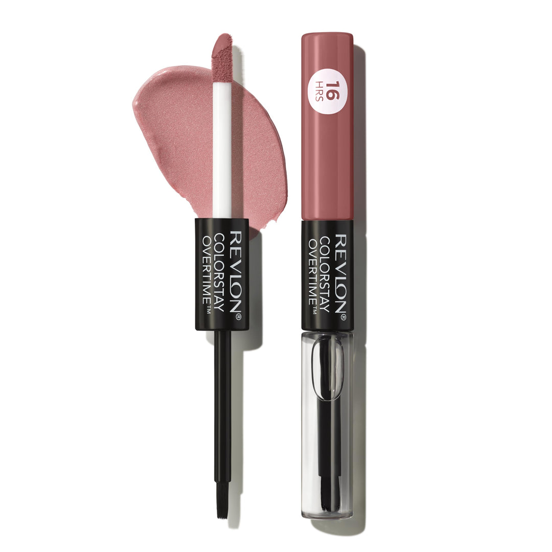 Colorstay Overtime Long-wearing Glossy Lipcolor with Clear Lip Gloss, with Vitamin E, In Brown, 340 Eternally Tan, 0.8 Oz