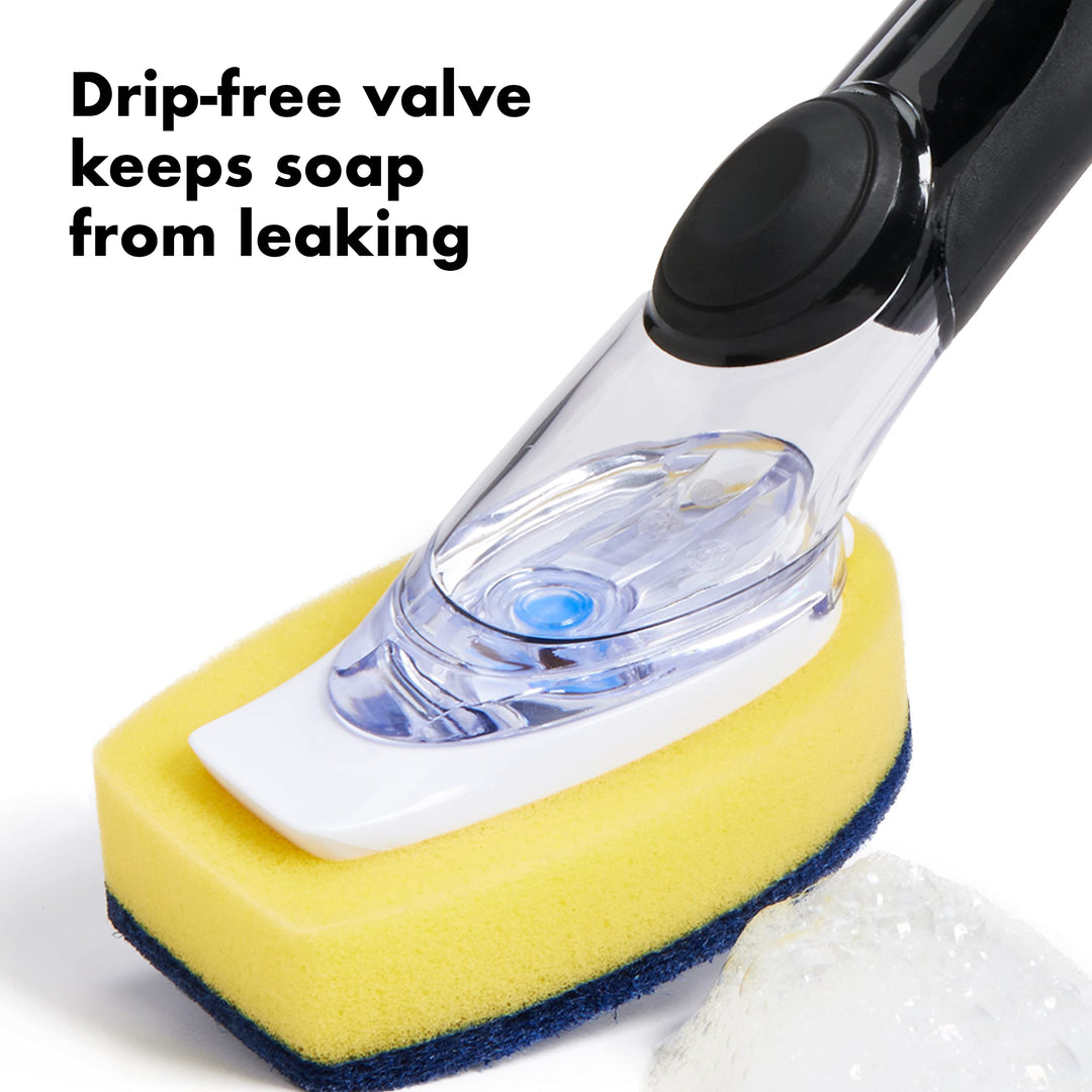 Good Grips Soap Dispensing Durable Dish Scrub