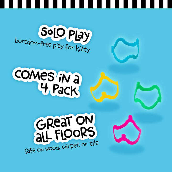 Interactive Cat Toys - Cat Crazies Multi Pack , 4 Count (Pack of 1)