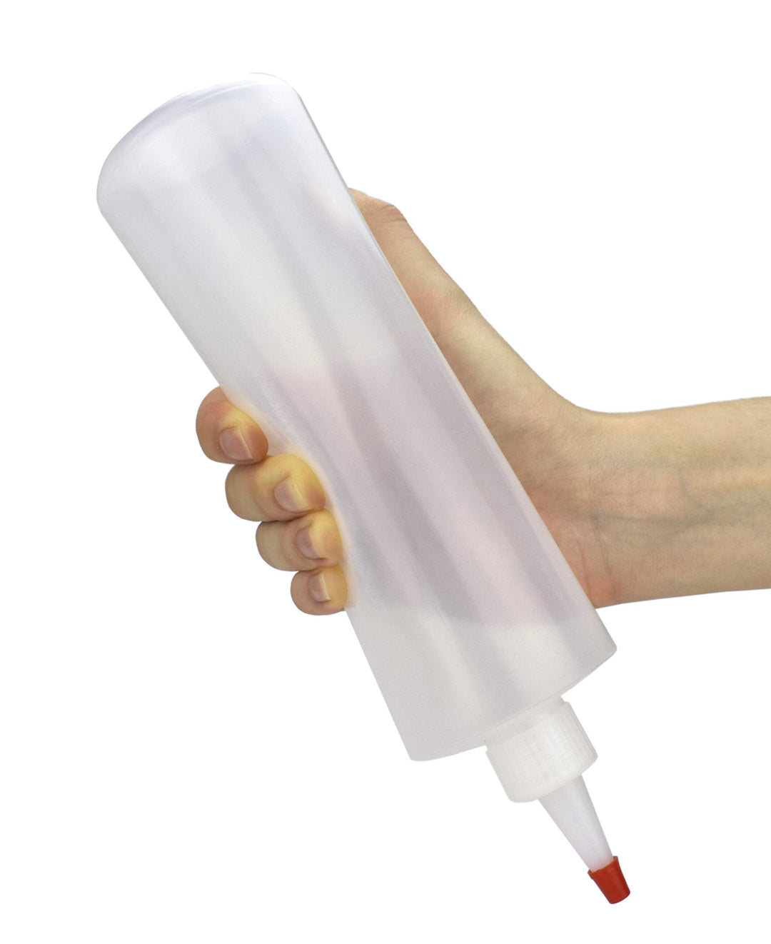 Empty Squeeze Bottles 16 OZ, 2 PACK Squirt Containers with Red Top, BPA Free for Condiments, Syrup, Ketchup, Sauces, Dressing, Oil, Honey | Arts and Crafts - Leak Proof - Kitchen