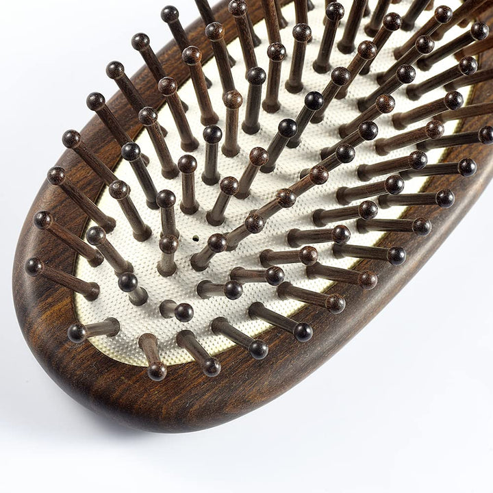 Wooden Hair Brush for Women Colorful Lattice