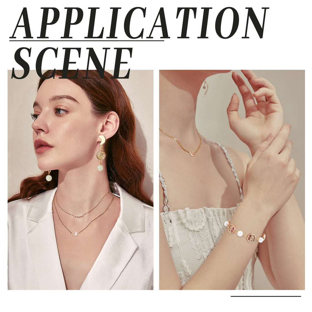 8 Color Tree of Life Pendant Charms Chakra Crystal Stone Pendant Positive Gemstone Pendant Quartz Charms for Necklace Earring Breast Cancer Awareness Jewelry Making Crafting, 32pcs