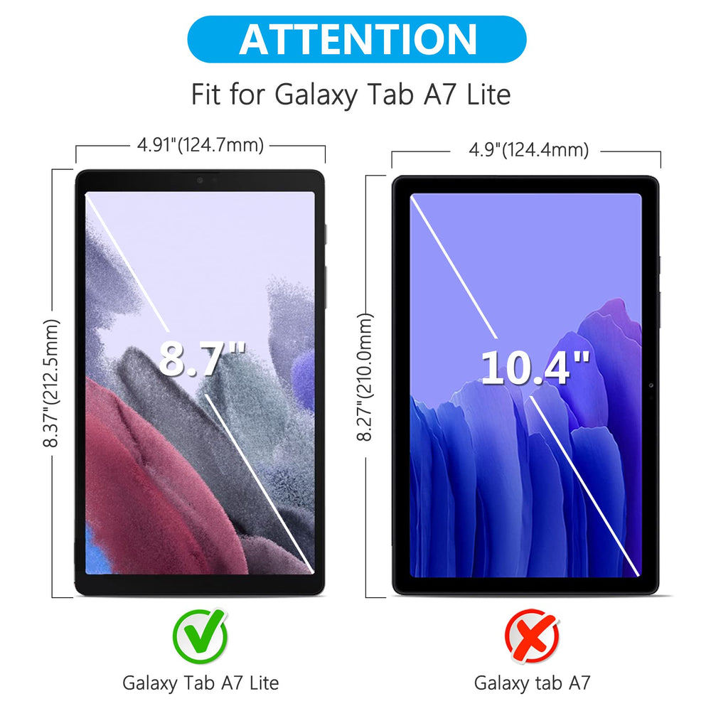 2 Pack Screen Protector for Samsung Galaxy Tab A7 Lite (SM-T220 / T225/T227), Tempered Glass Screen Protector for Galaxy Tab A7 Lite 8.7 Inch, Bubbles-Free