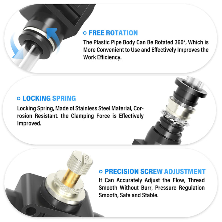 12mm Tube OD Air Flow Control Valve with Push-to-Connect Fitting, in-Line Speed Controller Union Straight SCF-12 (Pack of 5)