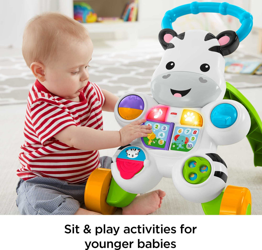 Baby to Toddler Toy, Learn with Me Zebra Walker with Educational Music Lights & Activities for Infants Ages 6+ Months