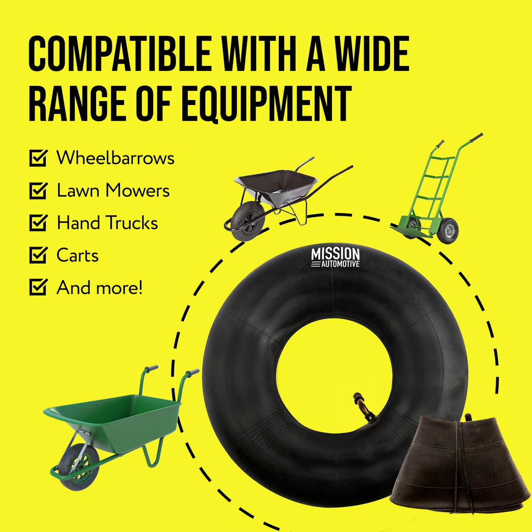 Replacement Tire Inner Tubes - 2 Pack - Fits 4.10/3.50-4 Inch Wheels - Great for Wheelbarrows, Dollies, Lawn Mowers, Yard Trailers and Other Outdoor Equipment