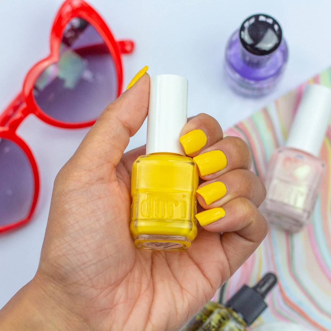 duri Nail Polish, 101S, Summer Dream, Pastel Yellow Shade, Semi Matte Finish, Full coverage, 0.5 fl.oz. 15 ml