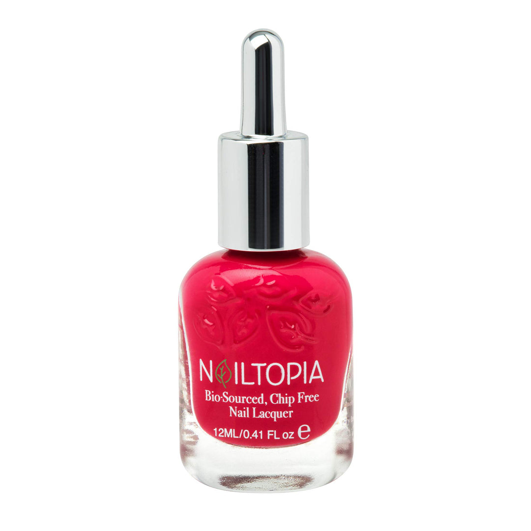 - Plant-Based Chip Free Nail Lacquer - Non Toxic, Bio-Sourced, Long-Lasting, Strengthening Polish - Rosey Cheeks (Rosey Rouge) - 0.41oz