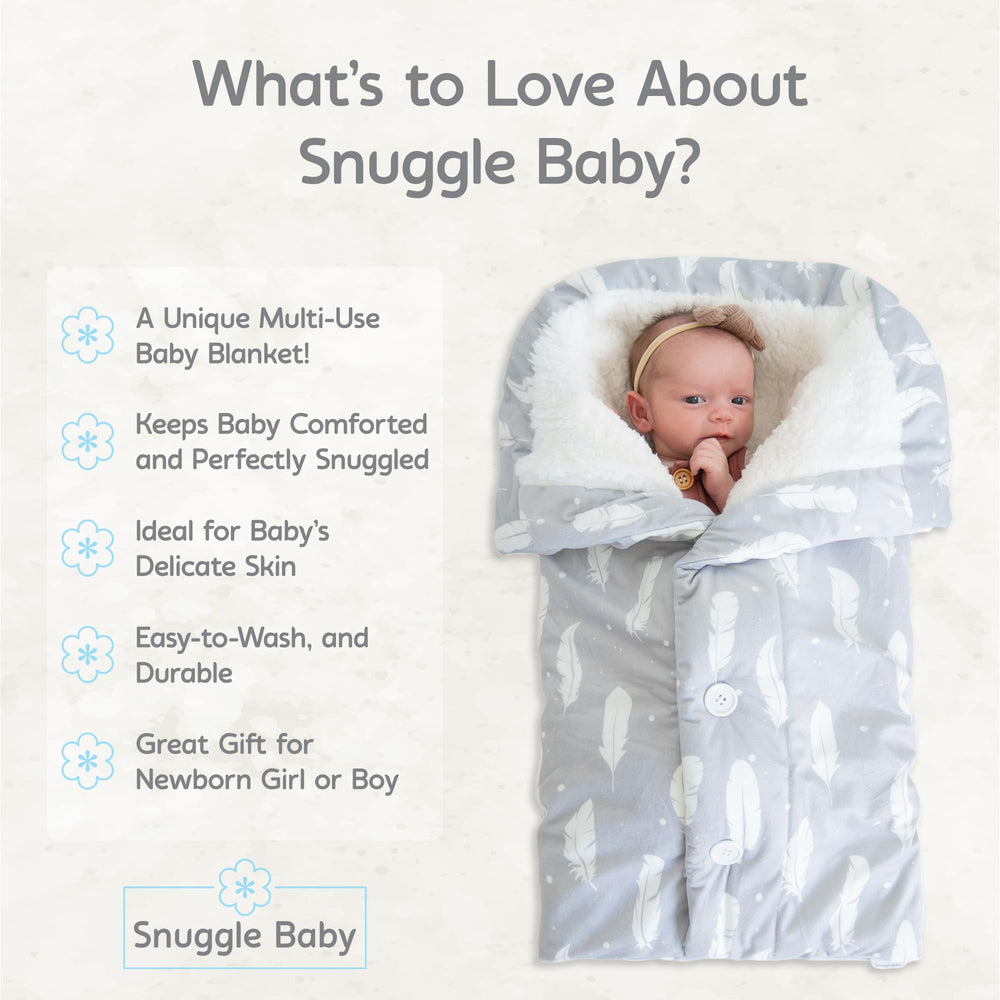 The Swaddle Blanket - Boho Feathers - Sleep Swaddle Blankets For Baby Boy & Girl - Infant Sleep Sack 0-3 Months - Newborn Wrap Swaddle Blanket - Newborn Essentials For Baby
