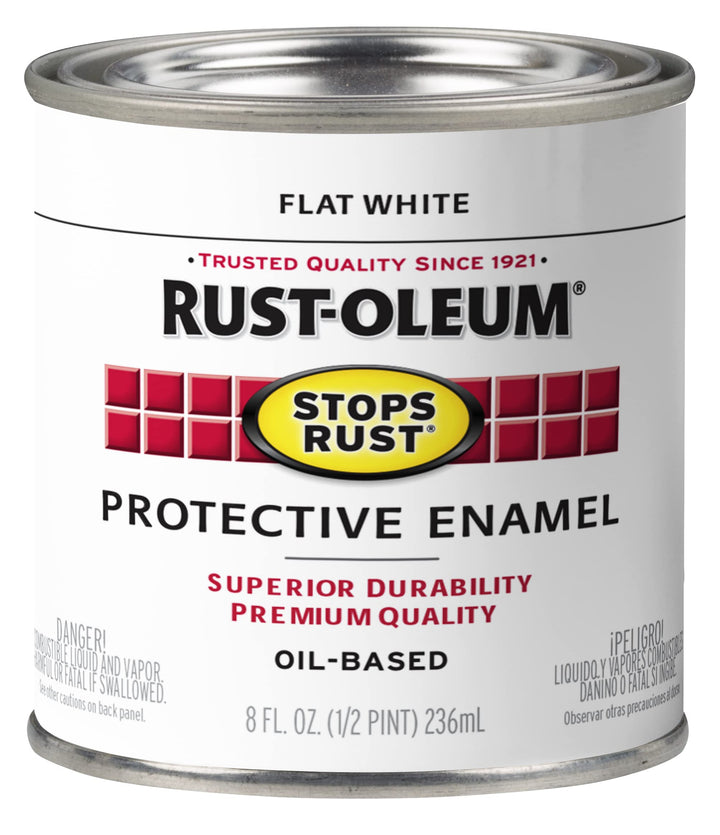 7790730 Protective Enamel Paint, 8-Ounce, Flat White