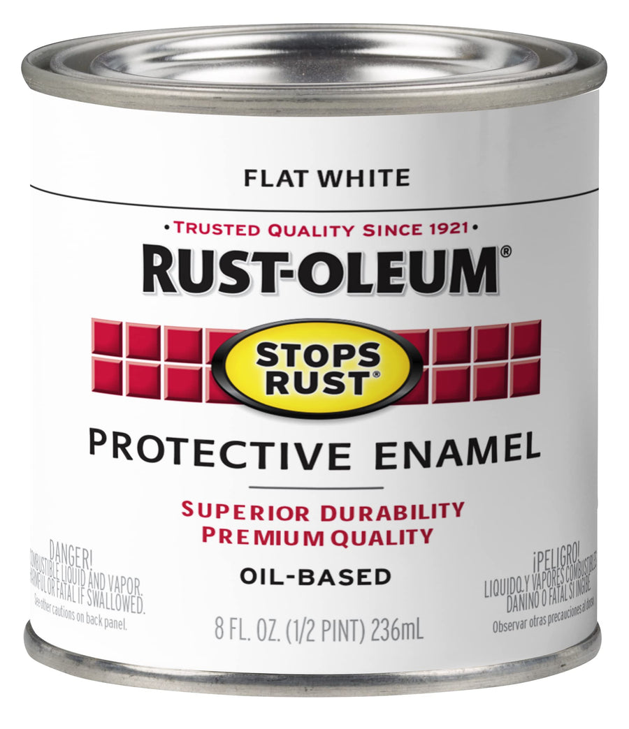 7790730 Protective Enamel Paint, 8-Ounce, Flat White