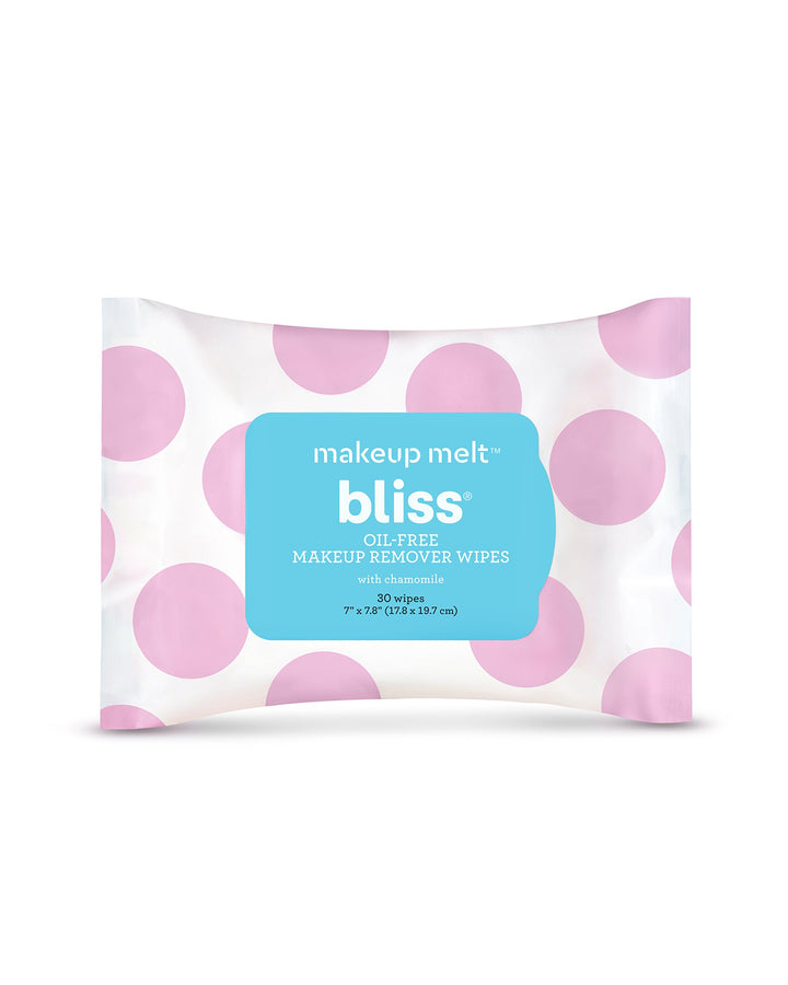 Makeup Melt Oil-Free Makeup Remover Facial Wipes Ultra-soft w/Chamomile Safe for Sensitive Eyes & Contact Lens Wearers Paraben Free, Cruelty Free 30 Count