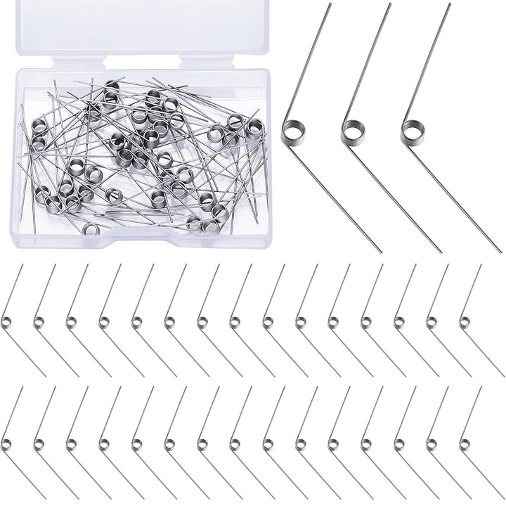 40 Pcs Stainless Steel Tiny Torsion Spring 0.5 Wire Diameter Outside Diameter 4.5 mm Mechanical Small Torsion Spring 120° Deflection Spring Assortment for Repair Woodworking DIY