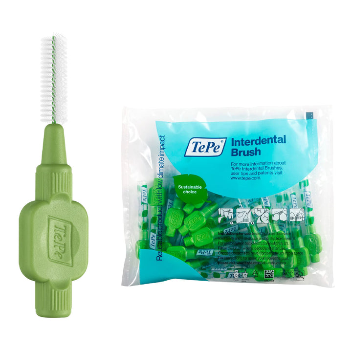 Interdental Brush Original, Soft Dental Brush for Teeth Cleaning, Pack of 20, 0.8 mm, Large Gaps, Green, Size 5