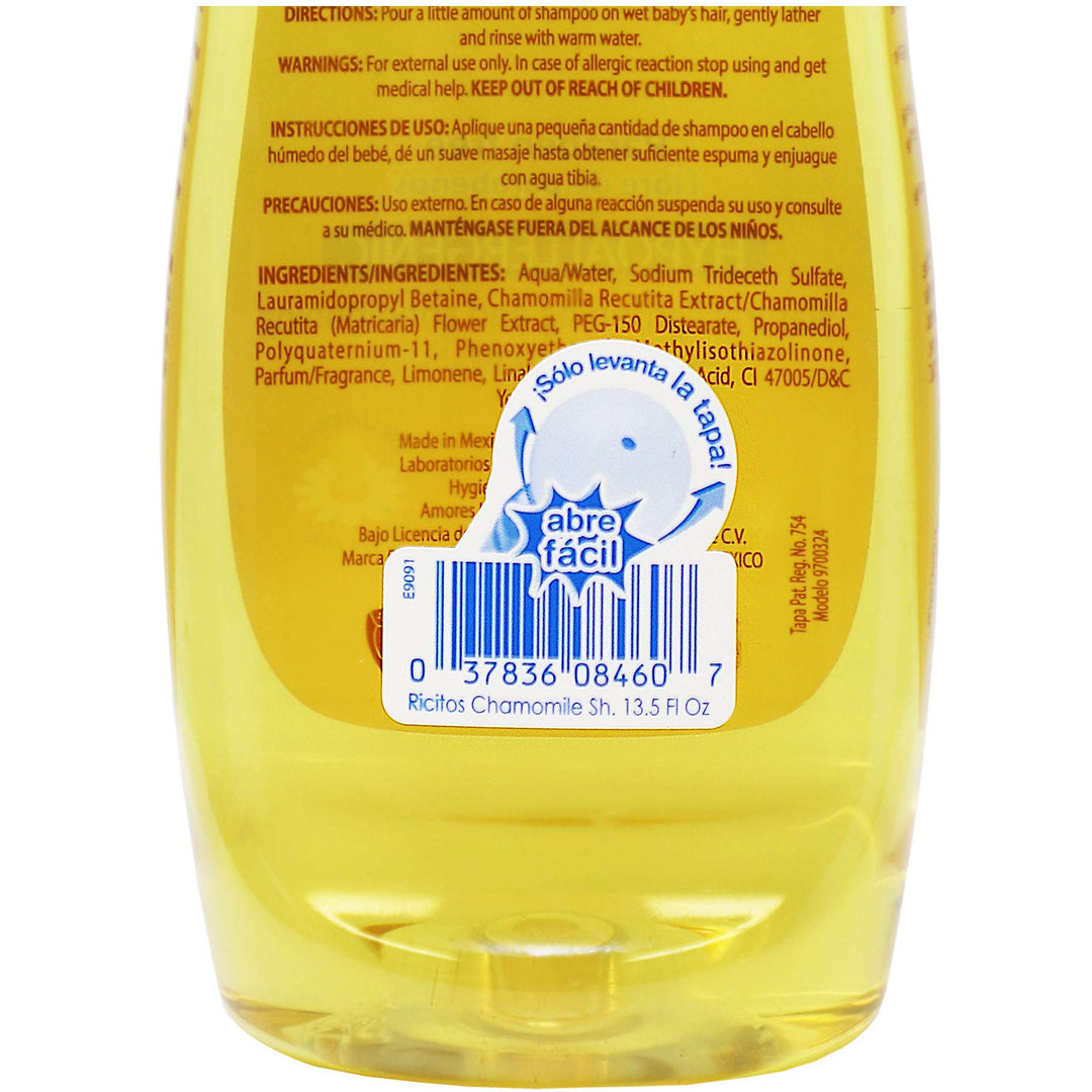 Ricitos de Oro Hypoallergenic Chamomile(Manzanilla) Shampoo 13.5oz (400 mL)