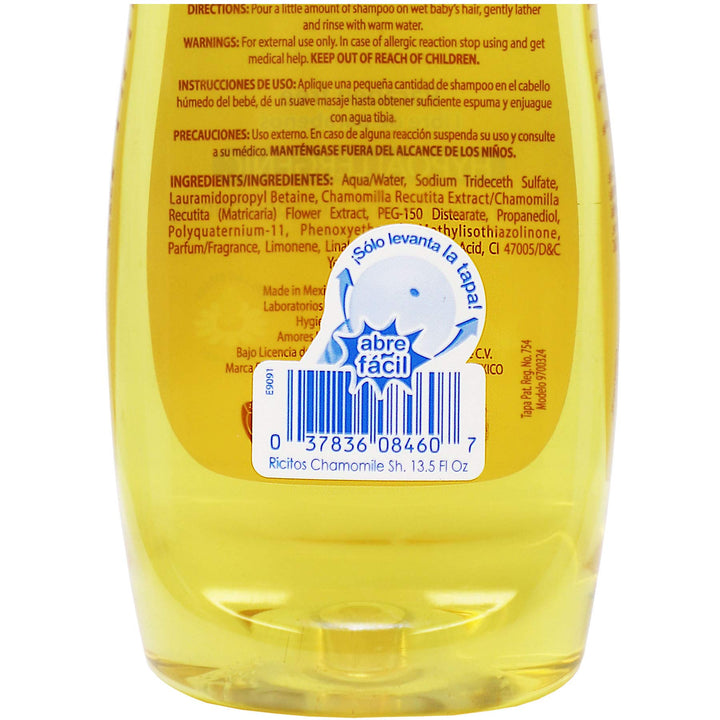 Ricitos de Oro Hypoallergenic Chamomile(Manzanilla) Shampoo 13.5oz (400 mL)