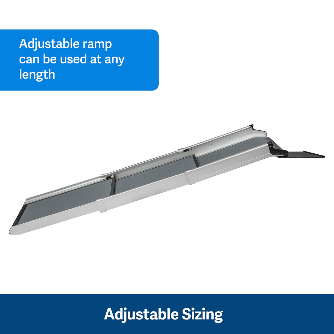 Happy Ride Compact Telescoping Dog Ramp, Portable Pet Ramp for Cars, Trucks & SUVs with Adjustable Sizing