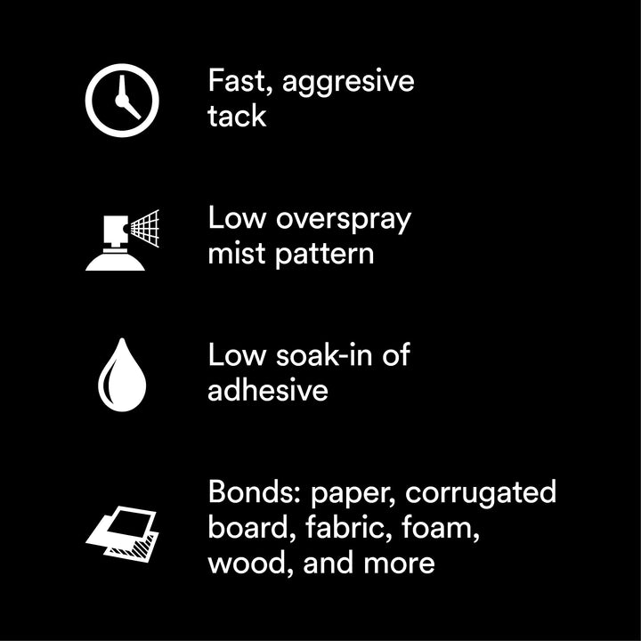 Super 77 Multipurpose Permanent Spray Adhesive Glue, Paper, Cardboard, Fabric, Plastic, Metal, Wood, Net Wt 13.44 oz