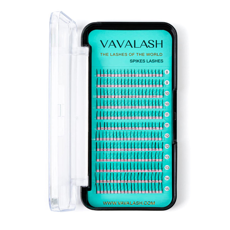 Premade Fan Spikes Lash Extensions Mixed Tray 15-18mm C Curl 0.07mm Matte Black Eyelash Extension Supplies Spikes Fansï¼Ë†C-0.07,15-18mmï¼â€°