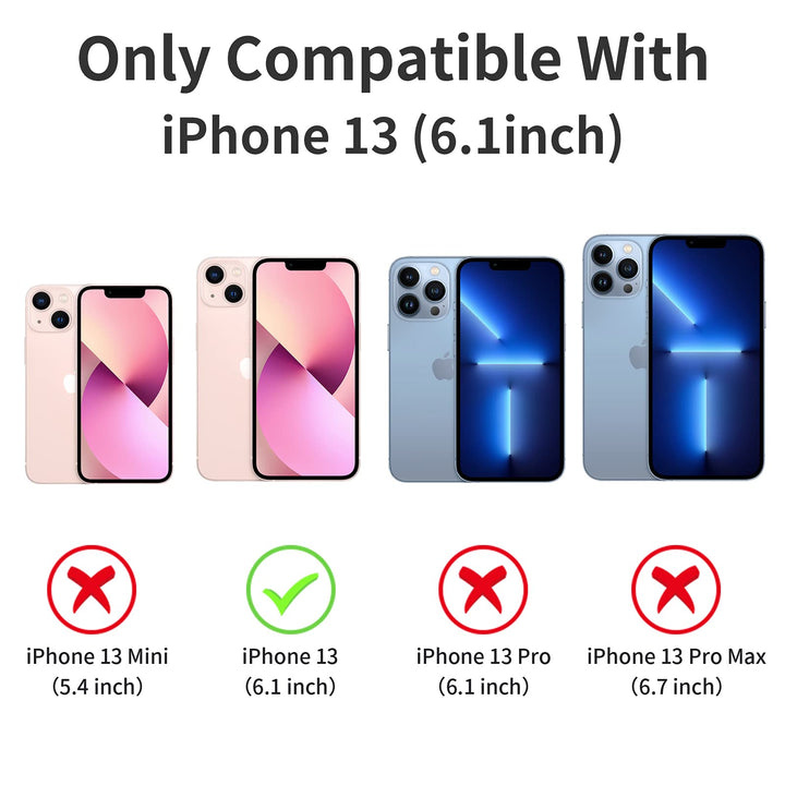 Compatible with iPhone 13 Kickstand Case, iPhone 13 Case with Slide Camera Cover, Built-in 360° Rotate Ring Stand Magnetic Cover Case for iPhone 13 6.1 inch 2021 - Green