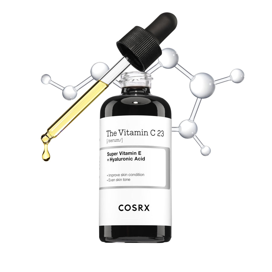 Pure Vitamin C 23% Serum with Vitamin E & Hyaluronic Acid, Brightening & Hydrating Facial Serum for Fine Lines, Uneven Skin Tone & Dull Skin, 0.7oz/20g, Korean Skin Care