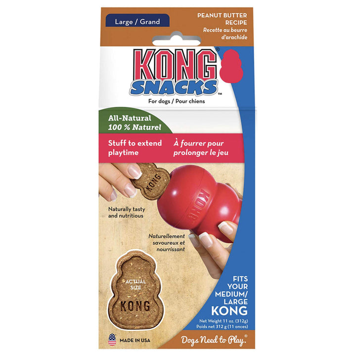 - Snacks - All Natural Dog Treats Classic Rubber Toys - Peanut Butter Flavor for Large Dogs (11 Ounce)