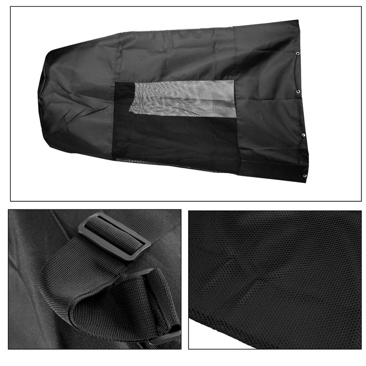 HQDeal Extra Large Waterproof Mesh Ball Bag Heavy Duty Football Shoulder Bag Drastring Bag for Basketball Volleyball Soccer Rugby Net Ball Carrying Storage Sack Holds 15 Balls