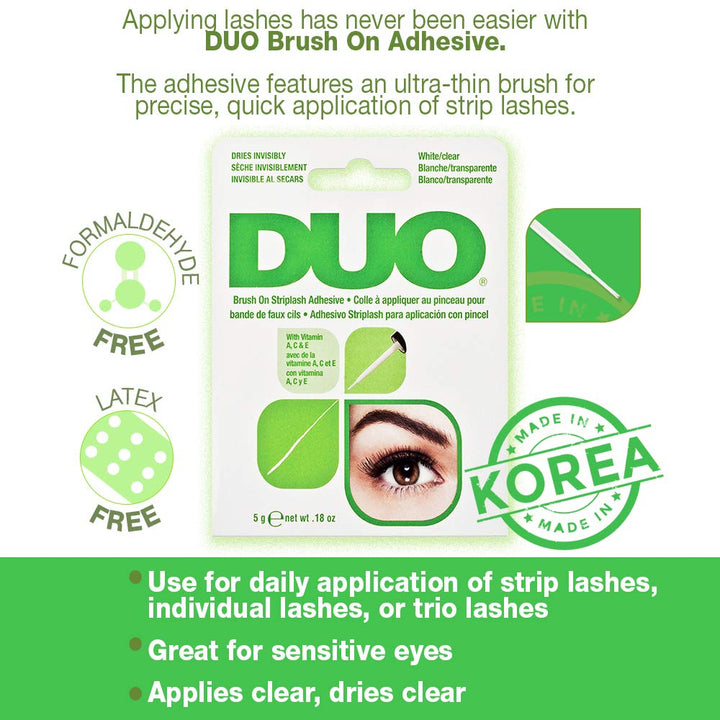 Brush-On Lash Adhesive with Vitamins A, C & E, Clear, 0.18 oz, 1-Pack