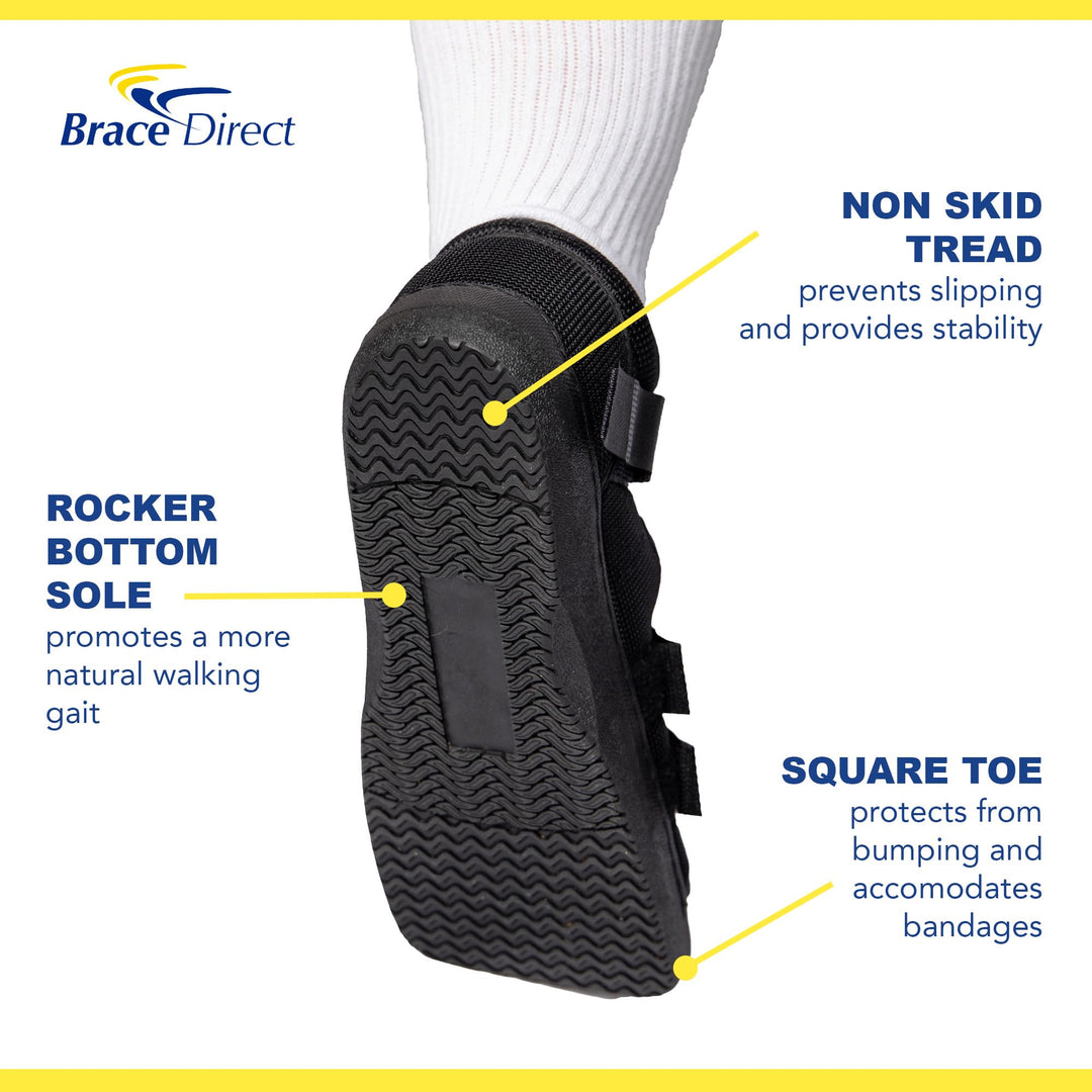 Post Op Recovery Shoe - Adjustable Medical Walking Shoe for Post Surgery or Operation Support, Broken Foot or Toe, Stress Fractures, Bunions for Left or Right Foot, Size Small, Women