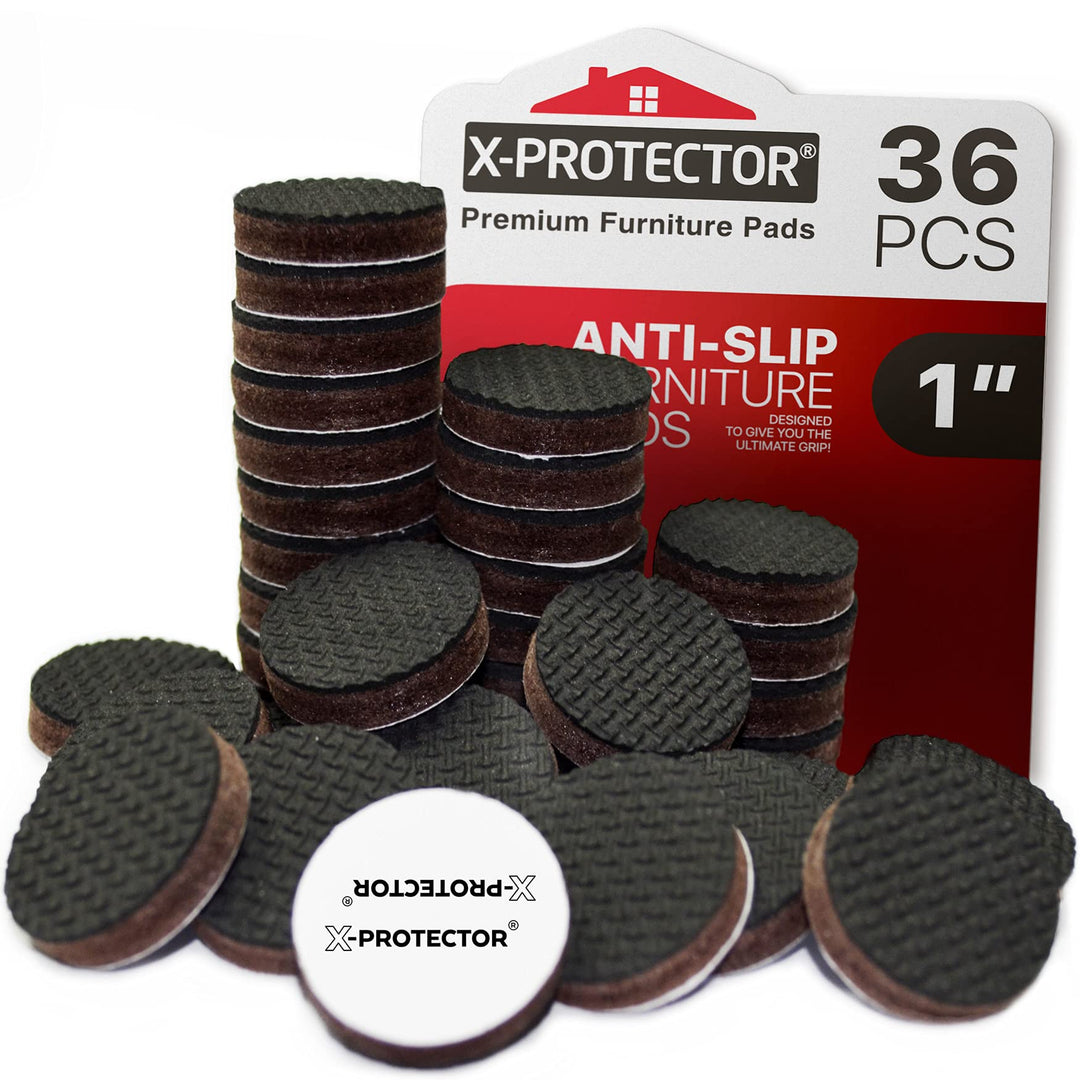 Non Slip Furniture Pads 36 pcs 1 - Premium Furniture Grippers - Self-Adhesive Rubber Feet Furniture Feet - Ideal Non Skid Furniture Pad Floor Protectors - Keep Furniture in Place!