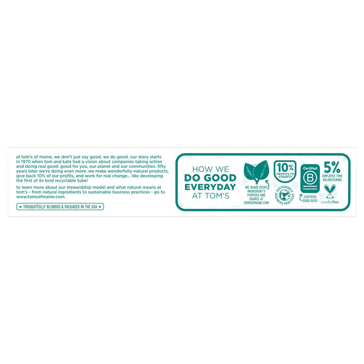 Tom's of Maine Fluoride-Free Antiplaque & Whitening Natural Toothpaste, 5.5 Ounce (Pack of 2) - Packaging May Vary