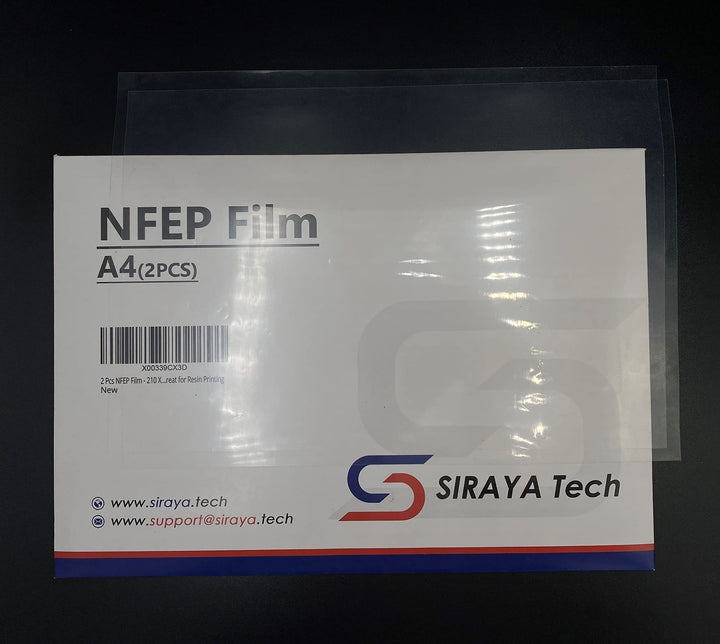 2 Pcs NFEP Film - A4 Size (210 X 297mm) Better Durability Fewer Layer Lines Accurate Print Results Great for Resin Printing Better Performance Over FEP for LCD DLP 3D Printers
