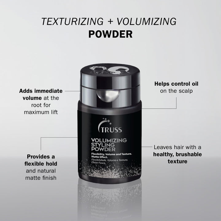 Truss Volumizing Styling Powder - Hair Powder & Hair Texturizer For Immediate Volume - Provides Soft-texture, Easy To Wash Out, And Controls Oil On The Scalp