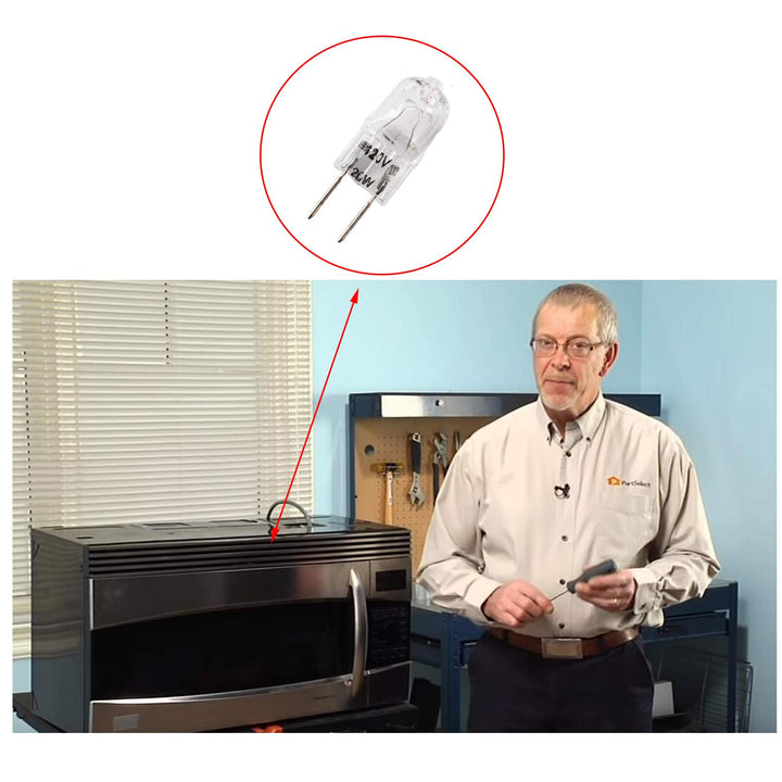 WB36X10213 Microwave Light Bulbs G8 120V 20W Bulb Compitable with G-E Halogen Oven Parts (2 Packs) WB25X10019 WB08X10050 WB36X10246