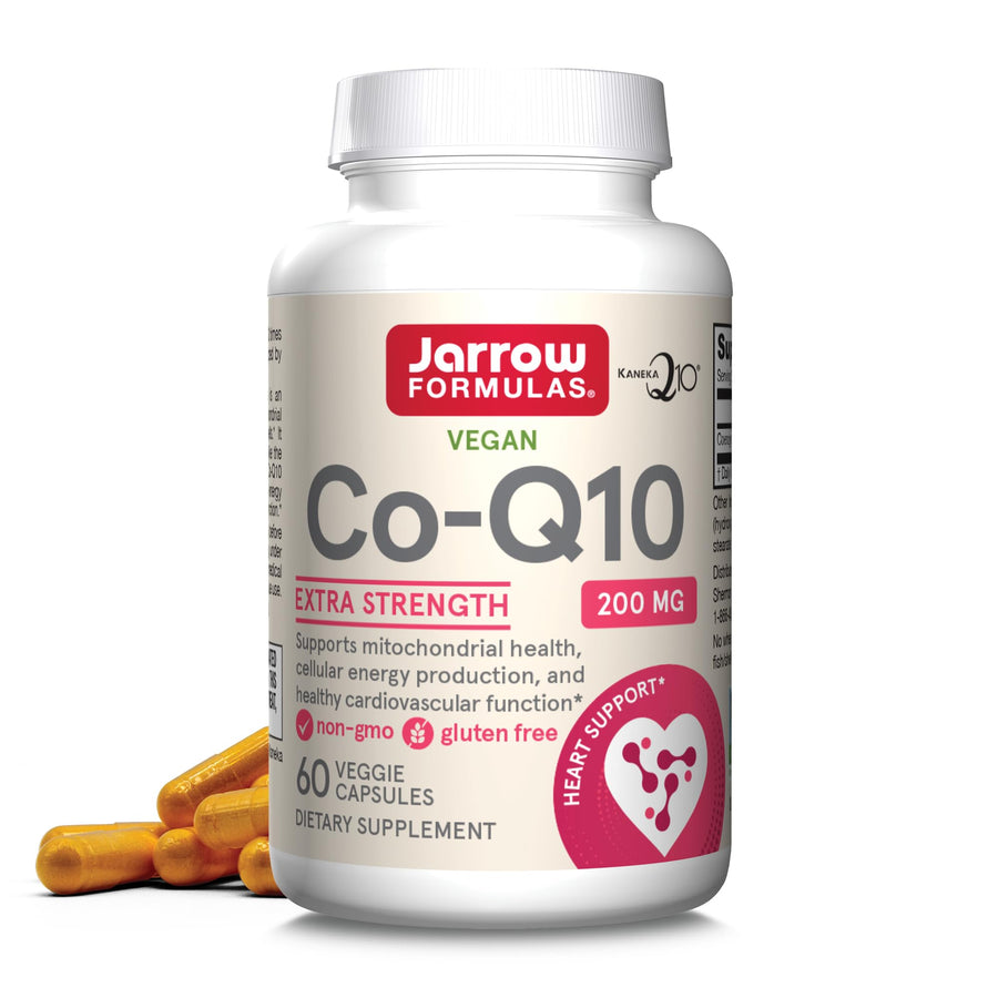 Co-Q10, 200 mg, Antioxidant Support for Mitochondrial Health, Cellular Energy Production and Healthy Cardiovascular Function, 60 Veggie Capsules, 60 Day Supply