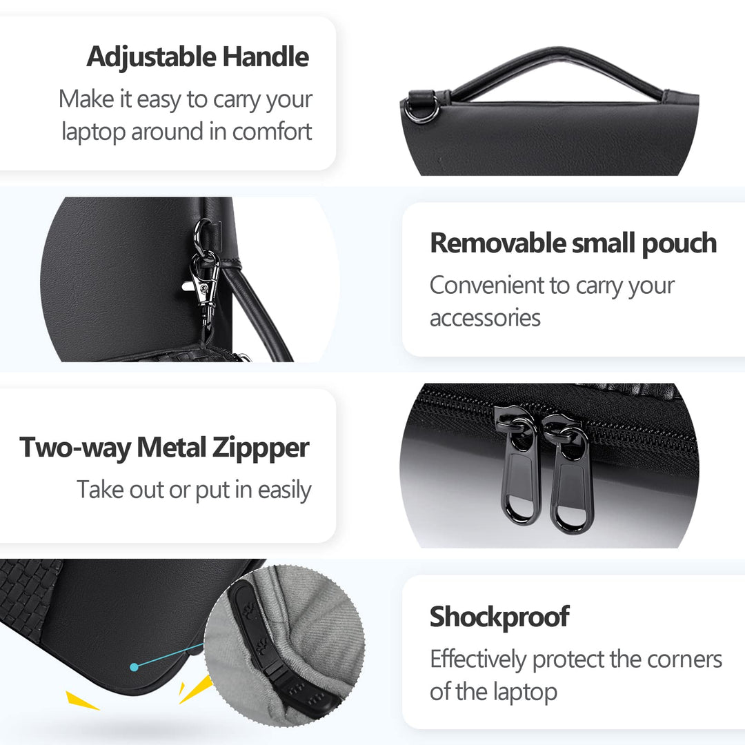 Laptop Sleeve 14 Inch Laptop Case Waterproof Handle Business Laptop Bag Compatible with MacBook Pro 15 2016-2019,13.3-14 inch HP/Asus Notebook,Gifts for Men Women