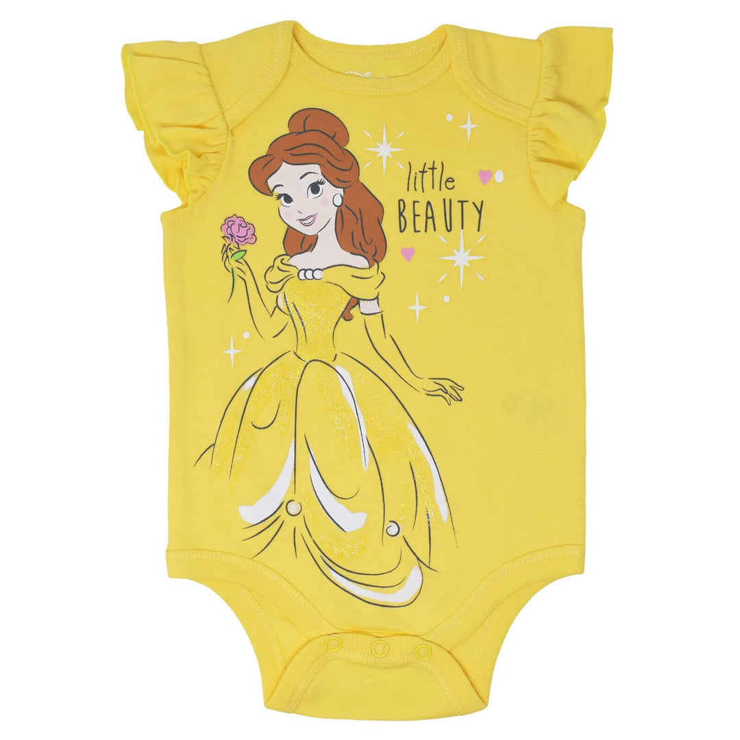 Princess Belle Aurora Cinderella Newborn Baby Girls Bodysuits and Headband Princess + Headband 3-6 Months