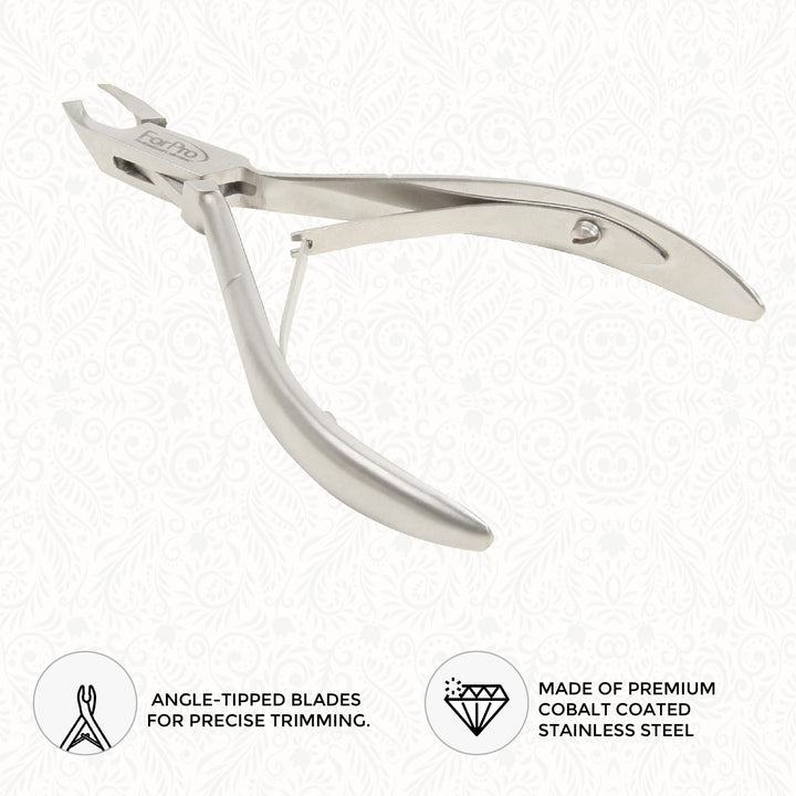 Cobalt Cuticle Nipper, Stainless Steel Cuticle Nipper for Trimming Cuticles and Hangnails, ¼ Jaw