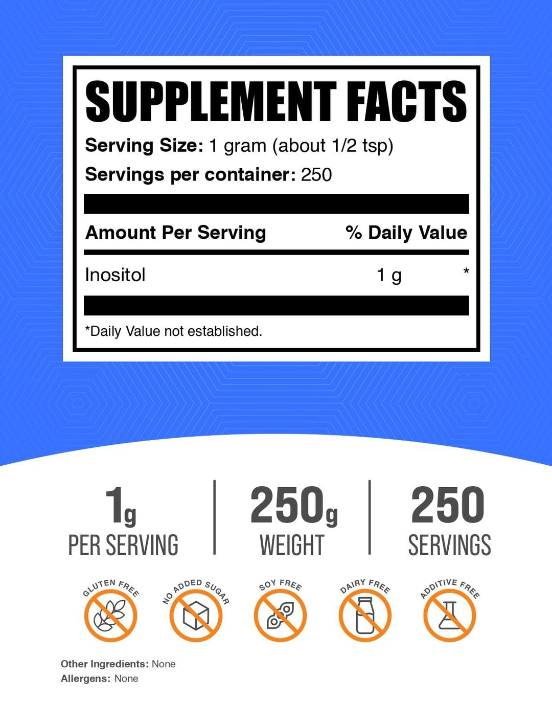 .com Inositol (Vitamin B8) Powder - Hormonal Acne Supplements - Inositol for Liver Focus - Cycle Support - Fertility Supplements For Women - Fertility Support (250 Grams - 8.8 oz)
